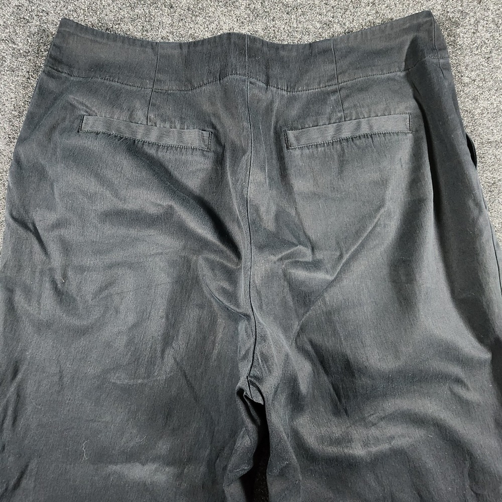 Banana Republic Stretch Black Wide Leg Pants Size 12S‎ Boho Preppy - Picture 8 of 12